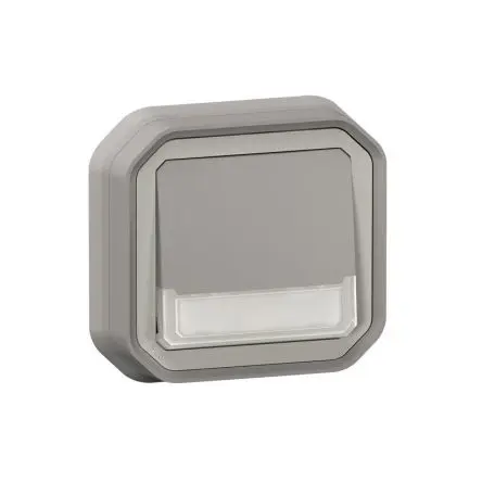 Produktfoto 1 von Legrand Quadratischer Drucktastenbetätiger Lichtschalter, 1-polig, 1 Wege Grau IP55 10A, Mechanismus: Polycarbonat,
