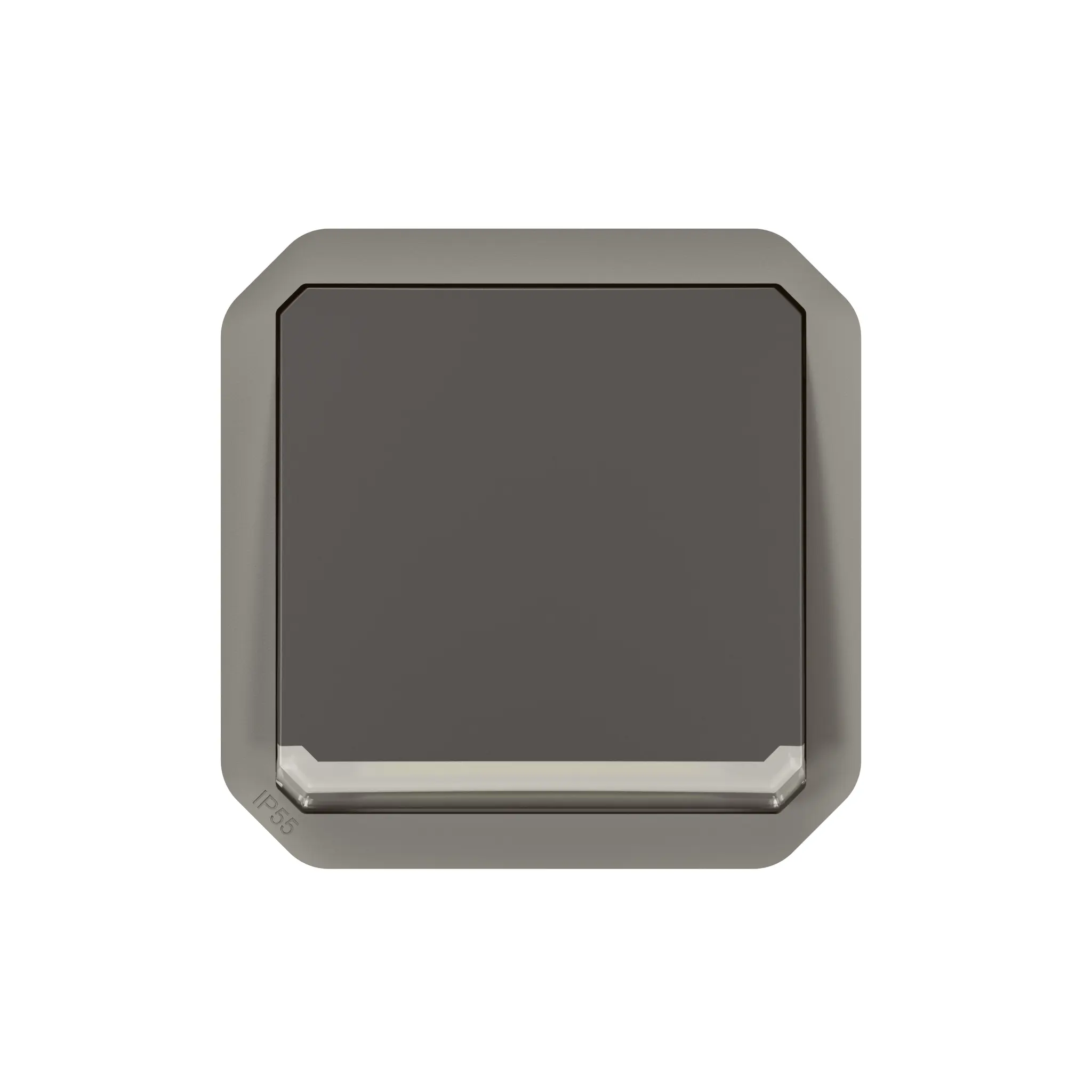 Produktfoto 1 von Legrand Quadratischer Drucktastenbetätiger Lichtschalter, 1-polig, 1 Wege Grau IP55 10 A, Kunststoff