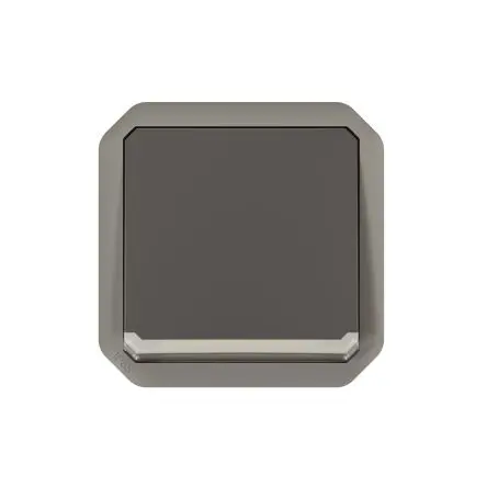 Produktfoto 1 von Legrand Quadratischer Drucktastenbetätiger Lichtschalter, 1-polig, 1 Wege Grau IP55 10A, Kunststoff