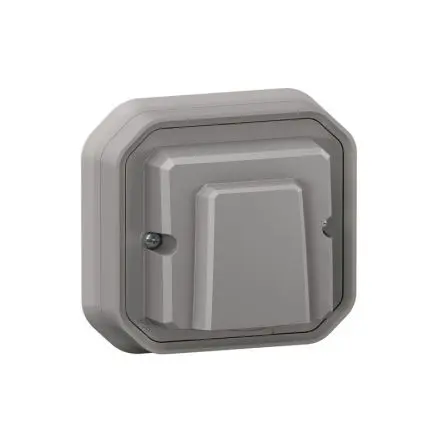 Produktfoto 1 von Legrand Quadratischer Drucktastenbetätiger Lichtschalter, 1-polig, 1 Wege Grau IP55 10A, Kunststoff