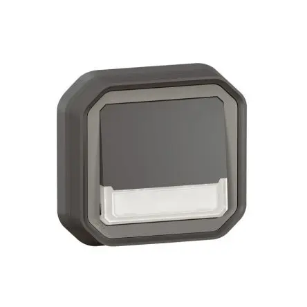 Produktfoto 1 von Legrand Quadratischer Drucktastenbetätiger Lichtschalter, 1-polig, 1 Wege Grau IP55 10A, Kunststoff