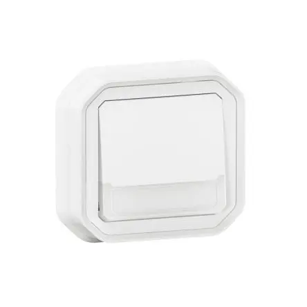 Legrand Quadratischer Drucktastenbetätiger Lichtschalter, 1-polig, 1 Wege Schwarz IP55 10A, Unterstützung: Polypropylen