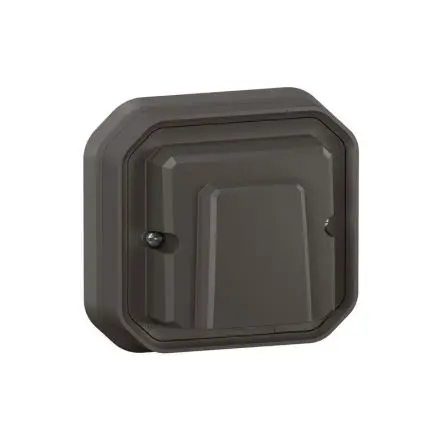 Legrand Quadratischer Drucktastenbetätiger Lichtschalter, 1-polig, 1 Wege Grau IP55 10A, Kunststoff