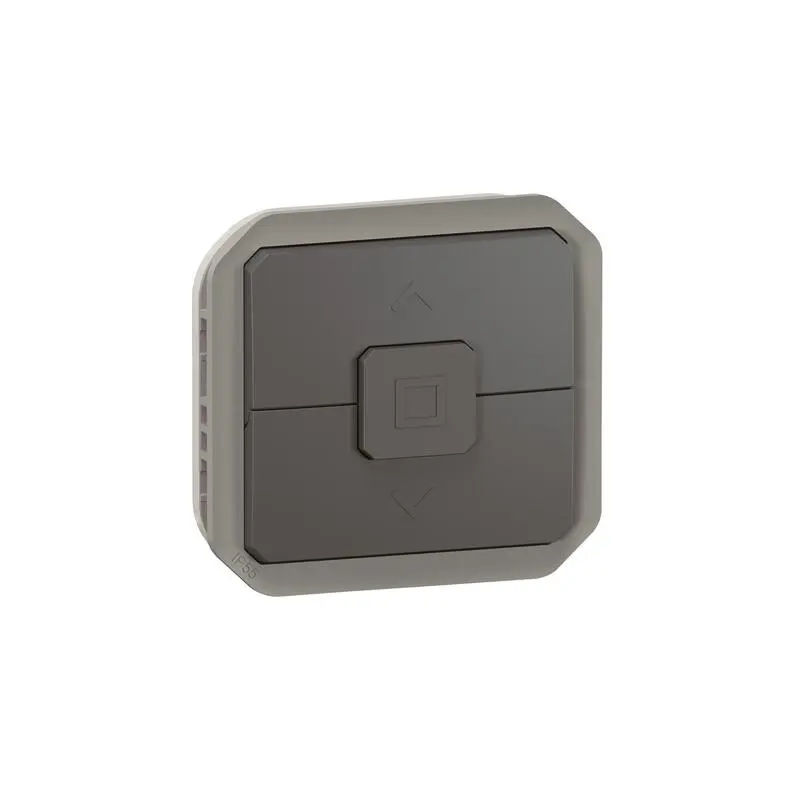 Produktfoto 1 von Legrand Quadratischer Drucktastenbetätiger Lichtschalter, 1-polig, 1 Wege Grau IP55 10 A, Kunststoff