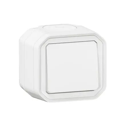 Produktfoto 1 von Legrand Quadratischer Drucktastenbetätiger Lichtschalter, 1-polig, 1 Wege Schwarz IP55 10A, Kunststoff