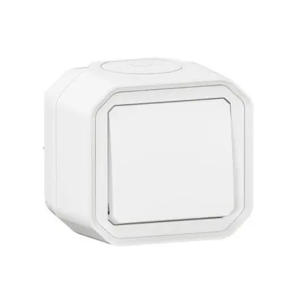 Produktfoto 1 von Legrand Quadratischer Drucktastenbetätiger Lichtschalter, 1-polig, 1 Wege Schwarz IP55 10A, Kunststoff