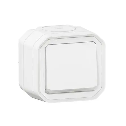 Produktfoto 1 von Legrand Quadratischer Drucktastenbetätiger Lichtschalter, 1-polig, 1 Wege Schwarz IP55 10A, Kunststoff