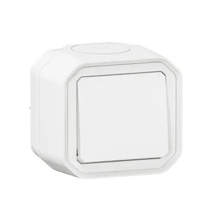 Produktfoto 1 von Legrand Quadratischer Drucktastenbetätiger Lichtschalter, 1-polig, 1 Wege Schwarz IP55 10A