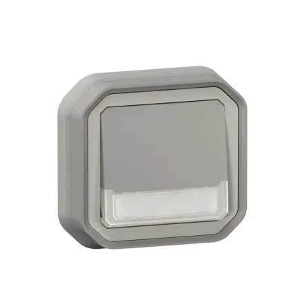 Produktfoto 1 von Legrand Quadratischer Drucktastenbetätiger Lichtschalter, 1-polig, 1 Wege Grau IP55 10A
