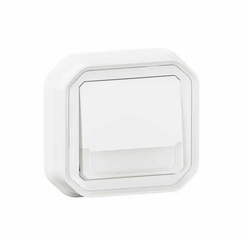 Legrand Quadratischer Drucktastenbetätiger Lichtschalter, 1-polig, 1 Wege Schwarz IP55 10 A