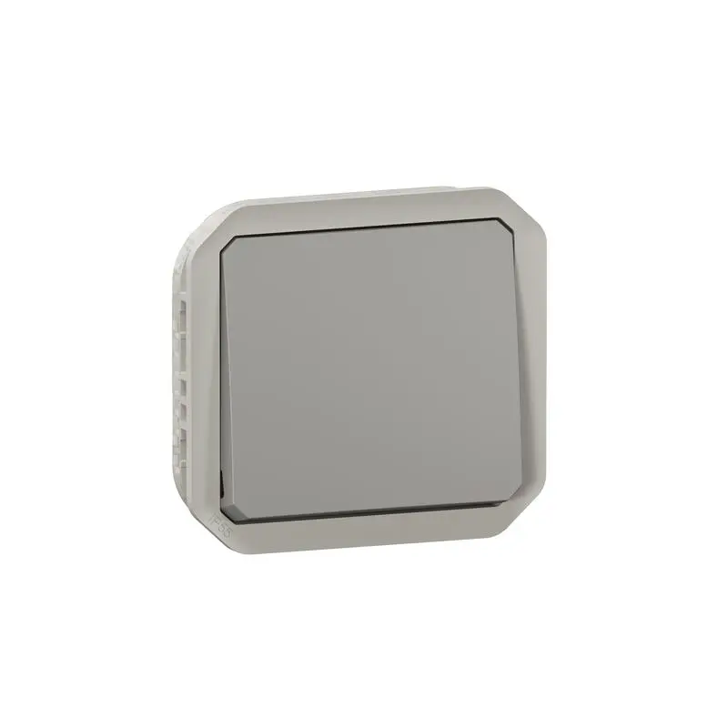 Produktfoto 1 von Legrand Plexo Quadratischer Drucktastenbetätiger Lichtschalter, 1-polig, 1 Wege Grau IP55 10 A