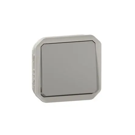 Produktfoto 1 von Legrand Plexo Quadratischer Drucktastenbetätiger Lichtschalter, 1-polig, 1 Wege Grau IP55 10A