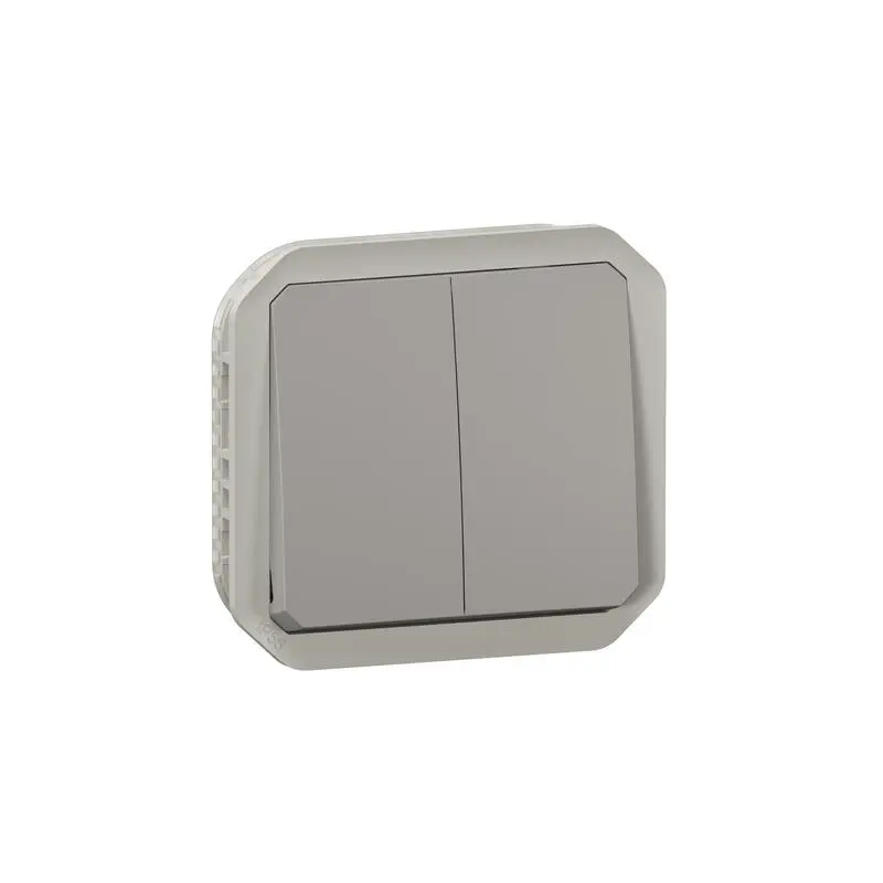 Produktfoto 1 von Legrand Plexo Quadratischer Drucktastenbetätiger Lichtschalter, 1-polig, 1 Wege Grau IP55 10 A