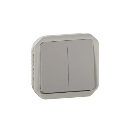 Produktfoto 1 von Legrand Plexo Quadratischer Drucktastenbetätiger Lichtschalter, 1-polig, 1 Wege Grau IP55 10A