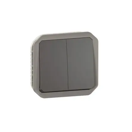 Produktfoto 1 von Legrand Plexo Quadratischer Drucktastenbetätiger Lichtschalter, 1-polig, 1 Wege Grau IP55 10A