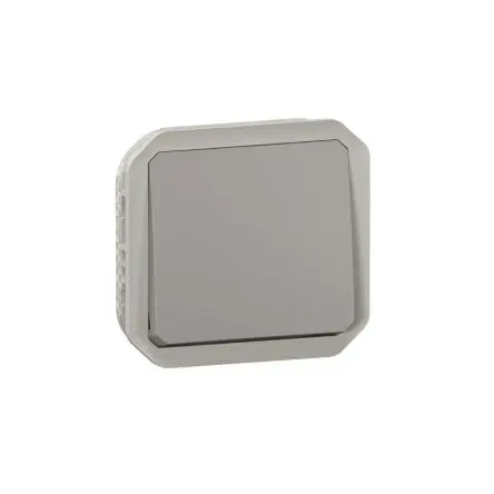 Produktfoto 1 von Legrand Plexo Quadratischer Drucktastenbetätiger Lichtschalter, 1-polig, 1 Wege Grau IP55 10A