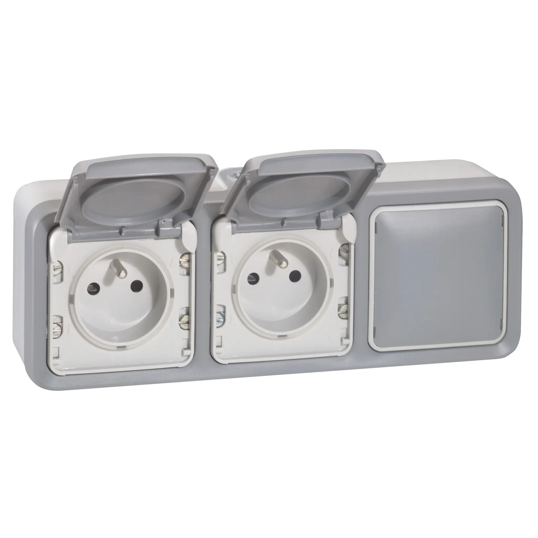 Produktfoto 1 von Legrand Quadratischer Drucktastenbetätiger Lichtschalter, 1-polig, 1 Wege Grau IP55 10 A