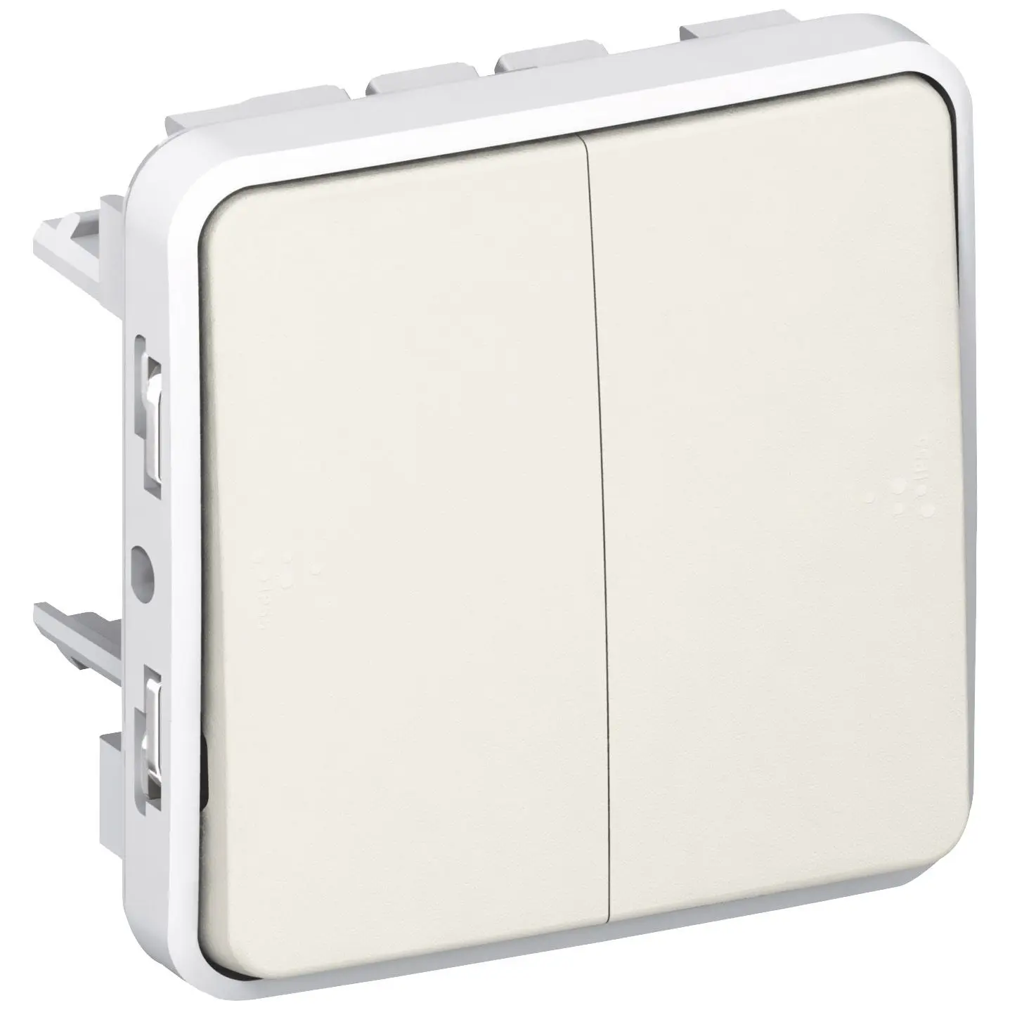 Produktfoto 1 von Legrand Quadratischer Drucktastenbetätiger Lichtschalter, 1-polig, 1 Wege Schwarz IP55 10 A