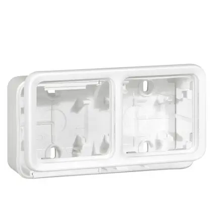 Produktfoto 1 von Legrand Einbaubox Schwarz, 2-fach, Thermoplast IP55 Oberfläche, Schwarz