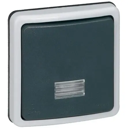 Produktfoto 1 von Legrand Plexo Quadratischer Drucktastenbetätiger Lichtschalter, 1-polig, 1 Wege Grau IP55 10A