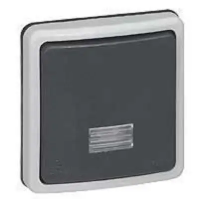 Produktfoto 1 von Legrand Plexo Quadratischer Drucktastenbetätiger Lichtschalter, 1-polig, 1 Wege Grau IP55 10A, Kunststoff