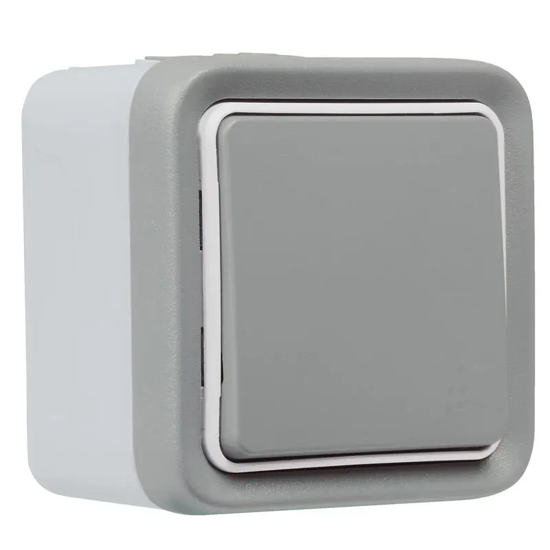 Produktfoto 1 von Legrand Plexo Quadratischer Drucktastenbetätiger Lichtschalter, 1-polig, 1 Wege Grau IP55 10 A
