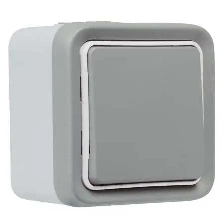 Produktfoto 1 von Legrand Plexo Quadratischer Drucktastenbetätiger Lichtschalter, 1-polig, 1 Wege Grau IP55 10A