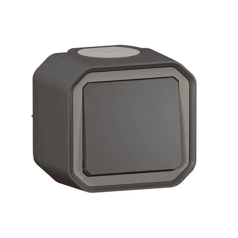 Produktfoto 1 von Legrand Plexo Quadratischer Drucktastenbetätiger Lichtschalter, 1-polig, 1 Wege Grau IP55 10 A
