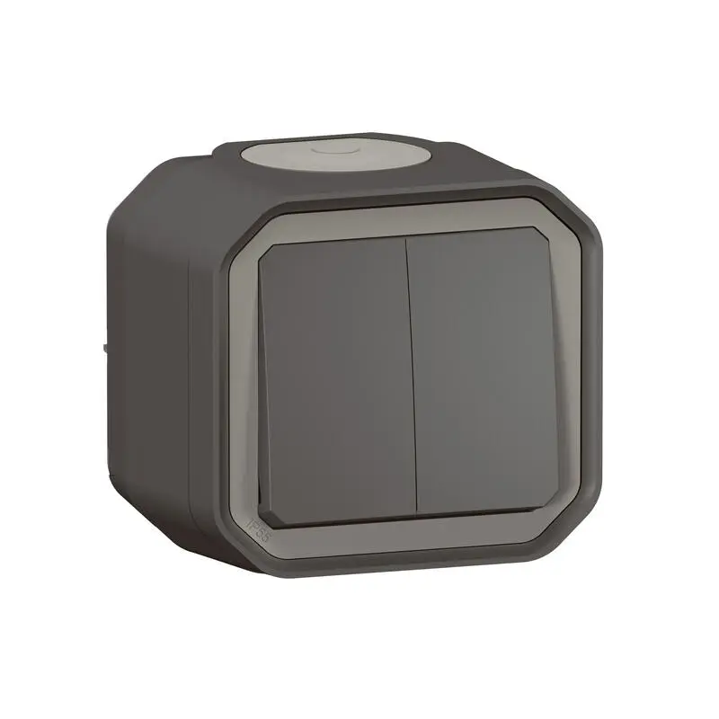 Produktfoto 1 von Legrand Plexo Quadratischer Drucktastenbetätiger Lichtschalter, 1-polig, 1 Wege Grau IP55 10 A