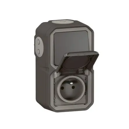 Produktfoto 1 von Legrand Plexo Quadratischer Drucktastenbetätiger Lichtschalter, 1-polig, 1 Wege Grau IP55 10A