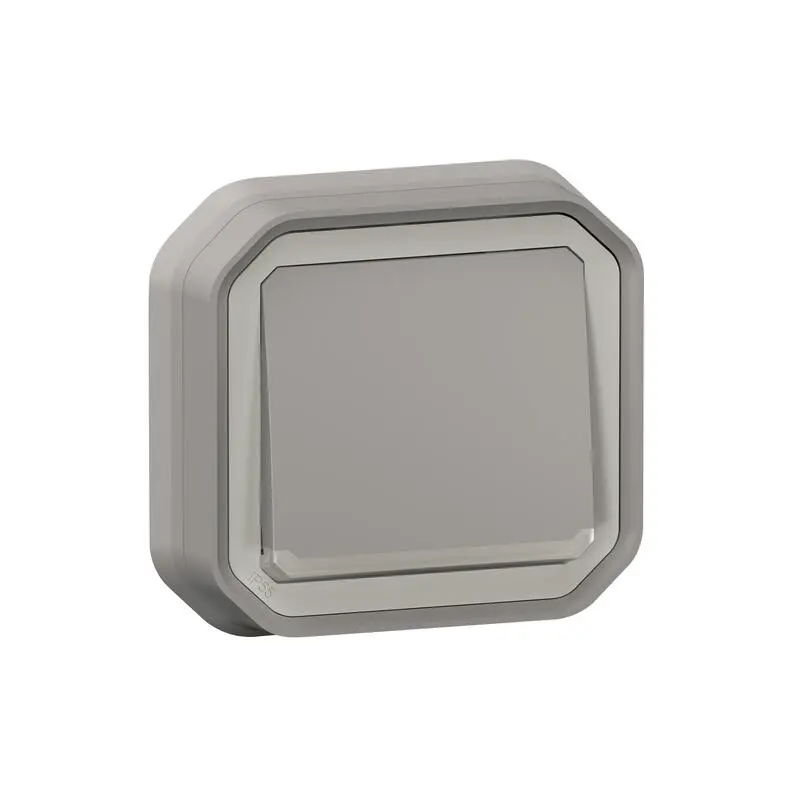 Produktfoto 1 von Legrand Plexo Quadratischer Drucktastenbetätiger Lichtschalter, 1-polig, 1 Wege Grau IP55 10 A
