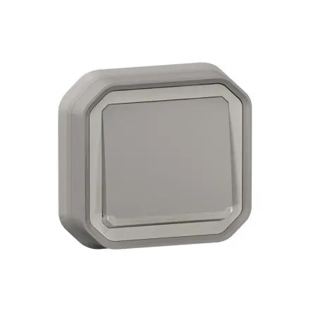 Produktfoto 1 von Legrand Plexo Quadratischer Drucktastenbetätiger Lichtschalter, 1-polig, 1 Wege Grau IP55 10A