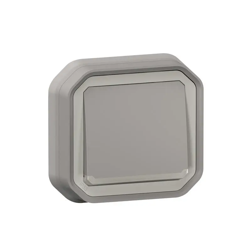 Produktfoto 1 von Legrand Plexo Quadratischer Drucktastenbetätiger Lichtschalter, 1-polig, 1 Wege Grau IP55 10 A