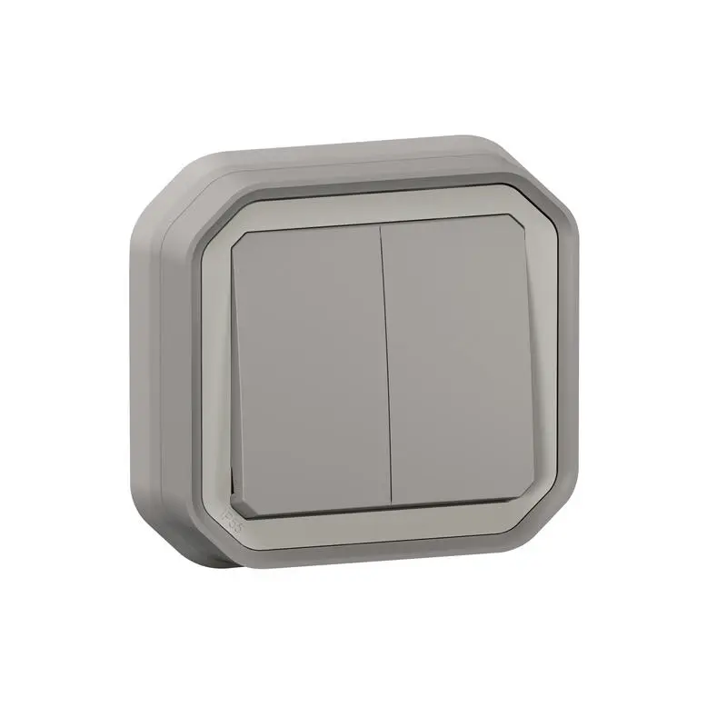 Produktfoto 1 von Legrand Plexo Quadratischer Drucktastenbetätiger Lichtschalter, 1-polig, 1 Wege Grau IP55 10 A