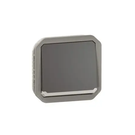 Produktfoto 1 von Legrand Plexo Quadratischer Drucktastenbetätiger Lichtschalter, 1-polig, 1 Wege Grau IP55 10A