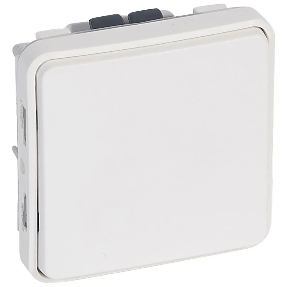 Produktfoto 1 von Legrand Plexo Quadratischer Drucktastenbetätiger Lichtschalter, 1-polig, 1 Wege Schwarz IP55 10 A, Enthält eine