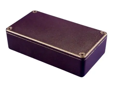 Produktfoto 1 von Hammond 1550 Aluminiumdruckguss Abzweigdose Schwarz IP54 Breite 64mm Höhe 26 mm Länge 115 mm