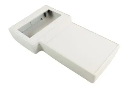 Produktfoto 1 von Hammond Serie 1592 Tragbares Gehäuse, ABS, 234 mm, 130 mm, H. 34 mm, Schwarz, Grau