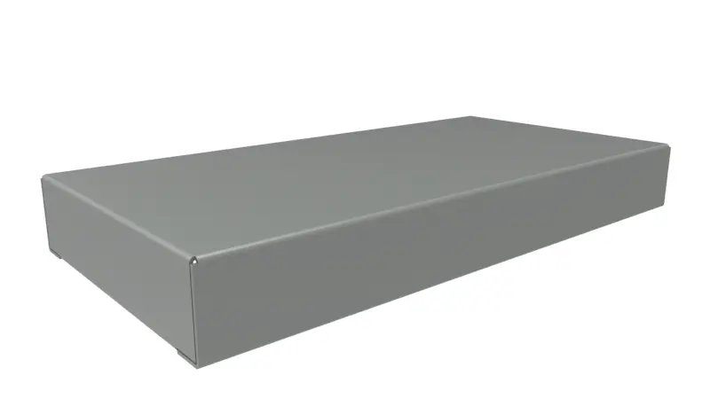 Produktfoto 1 von Hammond Typ Gehäuse-Chassis B. 8 in 14 in H. 8 in L. 101.6 mm Gehäuse Stahl Grau