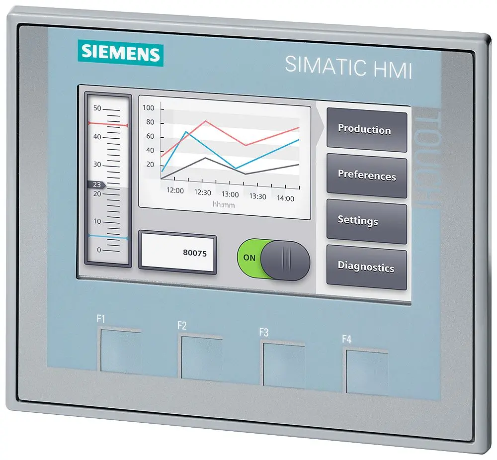 Produktfoto 1 von Siemens, KTP400 Basic, HMI-Bediengerät, TFT-LCD, 480 x 272 pixel, 4.3 in