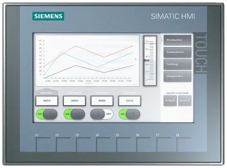 Produktfoto 1 von Siemens, KTP700 Basic, HMI-Bediengerät, TFT-LCD, 800 x 480 pixel, 7 Zoll