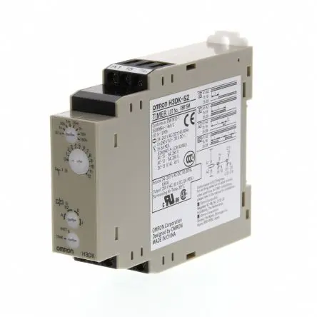 Produktfoto 1 von Omron H3DK Zeitrelais, DIN-Hutschiene 24 to 240 V ac/dc 24V ac, 240 V ac, 0.1s to 1200 h, 2 Kont. Multifunktion,