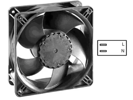 Produktfoto 1 von ebm-papst AxiACi 120 Axiallüfter, Kugel, 115V ac, 230 V ac / 1.1 W 17 mA, 1500 U/min, 64 m³/h IP65 120 mm 120mm 38 mm