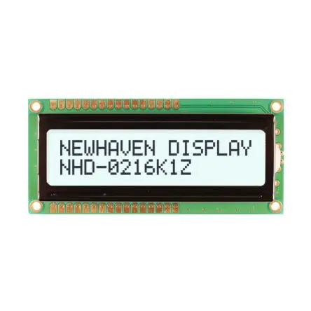 Produktfoto 1 von NEWHAVEN DISPLAY INTERNATIONAL NHD Monochrom LCD, LCD LED Schwarz 2 x 16, Hintergrund Weiß, Parallel Interface