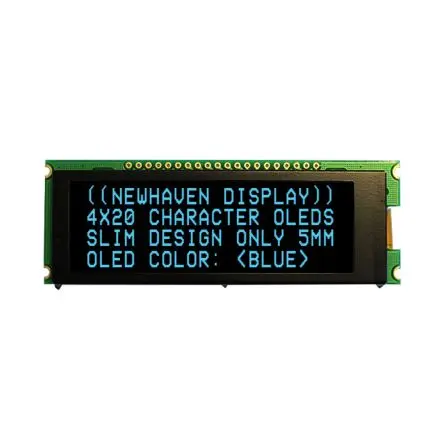 NEWHAVEN DISPLAY INTERNATIONAL Blau OLED-Display, 77 x 25.2 mm I2C, Parallel, SPI