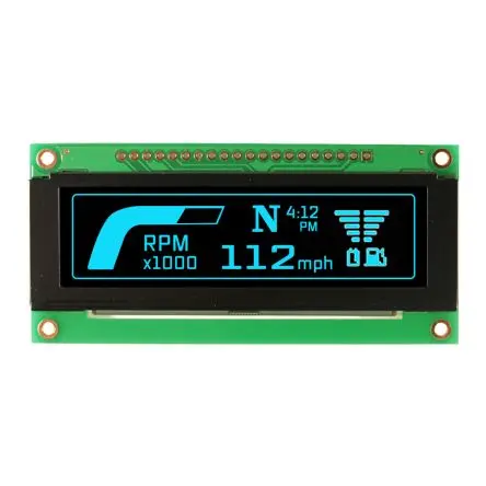 Produktfoto 1 von NEWHAVEN DISPLAY INTERNATIONAL 2.8 Zoll Blau OLED-Display, 72 x 20 mm Seriell/Parallel