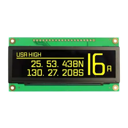 Produktfoto 1 von NEWHAVEN DISPLAY INTERNATIONAL 3.12 Zoll Gelb OLED-Display, 82 x 22 mm Seriell/Parallel