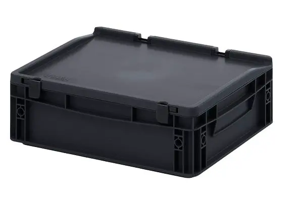 Davum-Tmc ESD-Box, Antistatik, Ableitend, Leitfähig, H: 135 mm L: 400 mm, Polypropylen