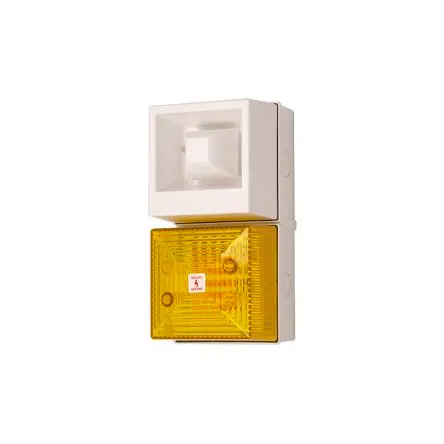 Produktfoto 1 von Clifford & Snell YL40 LED, Filament/Warnsummer-Licht Schall- und Lichtsignal-Kombination 24V dc Gelb IP65 Basis / 108 dB