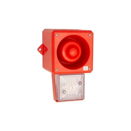 Produktfoto 1 von Clifford & Snell YL50 LED, Filament/Warnsummer-Licht Schall- und Lichtsignal-Kombination 115V ac Klar IP66